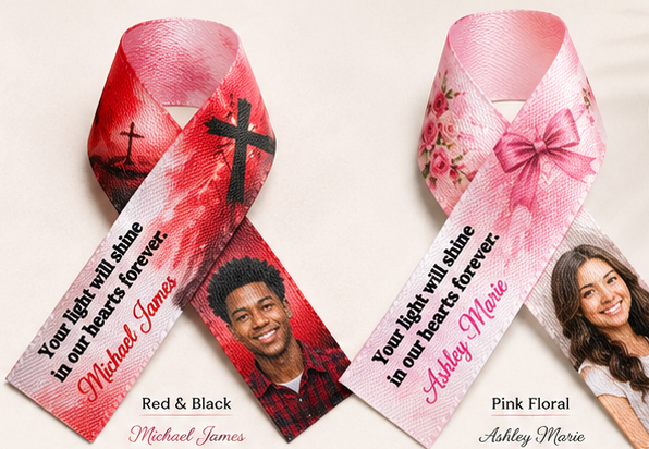 Personalized Memorial Remembrance Ribbons